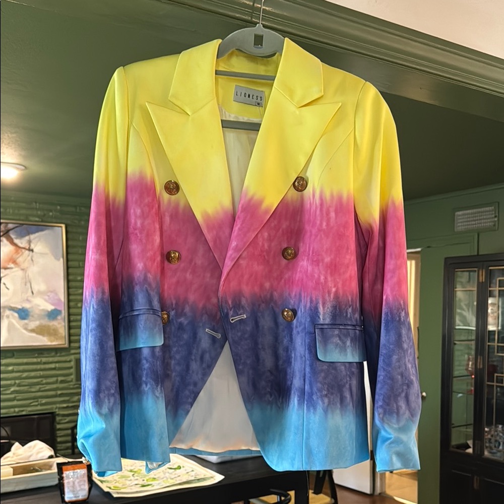 Lioness Multicolor Blazer with Gold Buttons